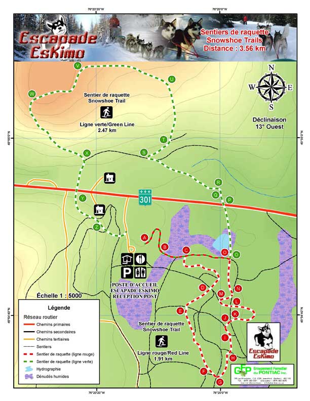 Randonnée en raquette en Outaouais